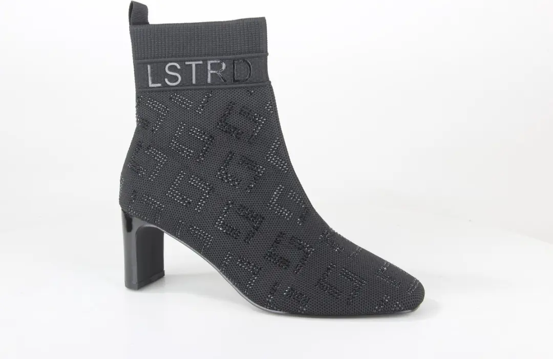 La Strada Enkellaars Knitted - Zwart 40