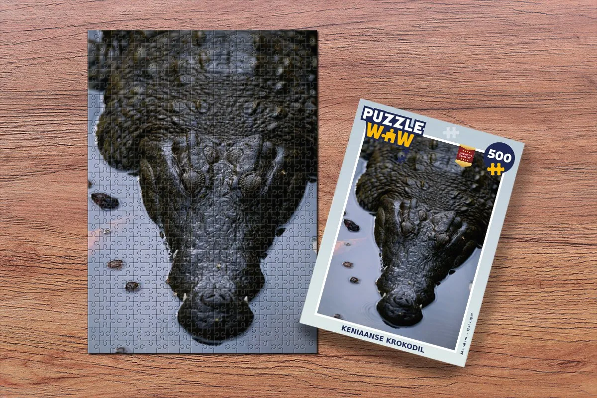 PuzzleWow Reptielen Krokodil Legpuzzel 500 Stuks - Multicolor