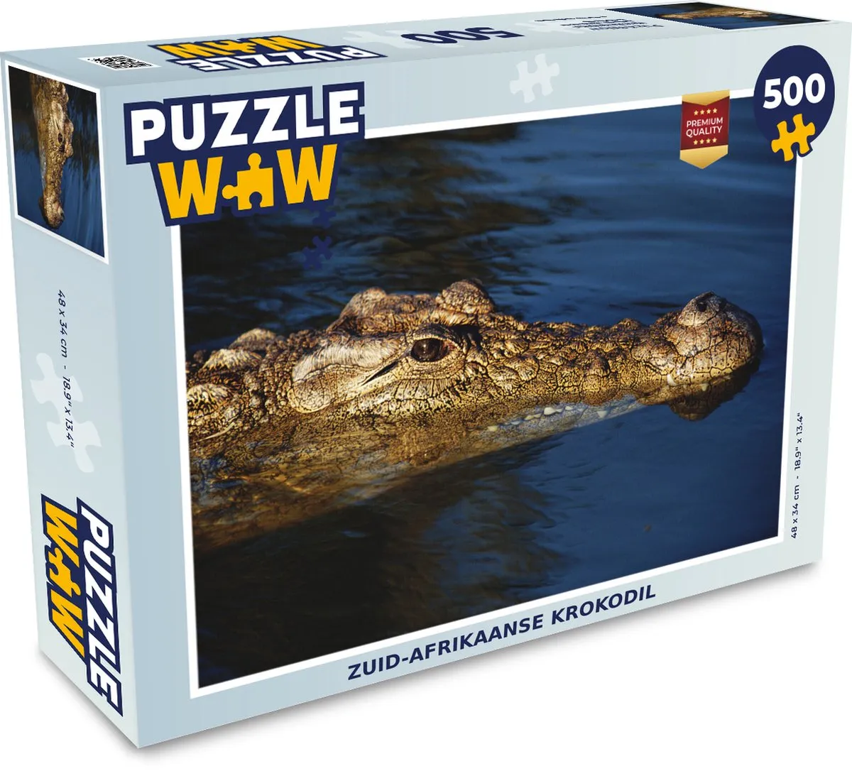PuzzleWow Reptielen Krokodil Legpuzzel 500 Stuks