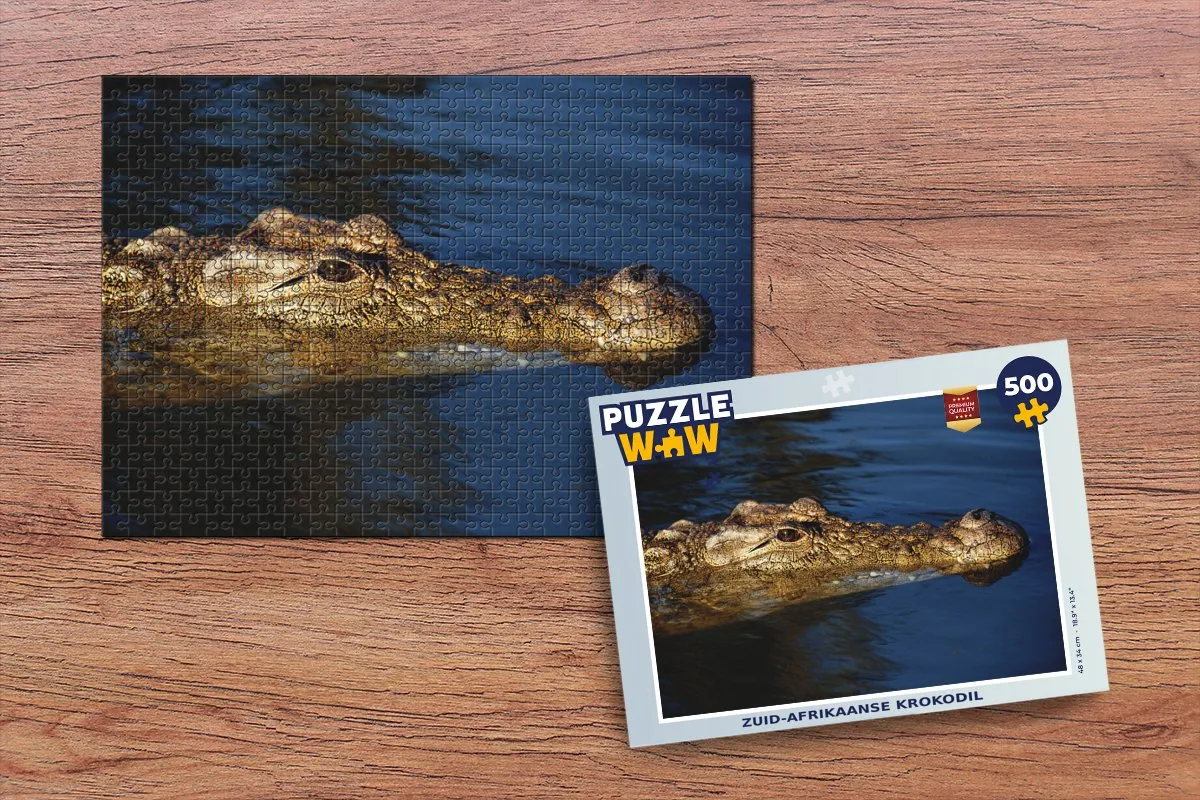 PuzzleWow Reptielen Krokodil Legpuzzel 500 Stuks - Multicolor