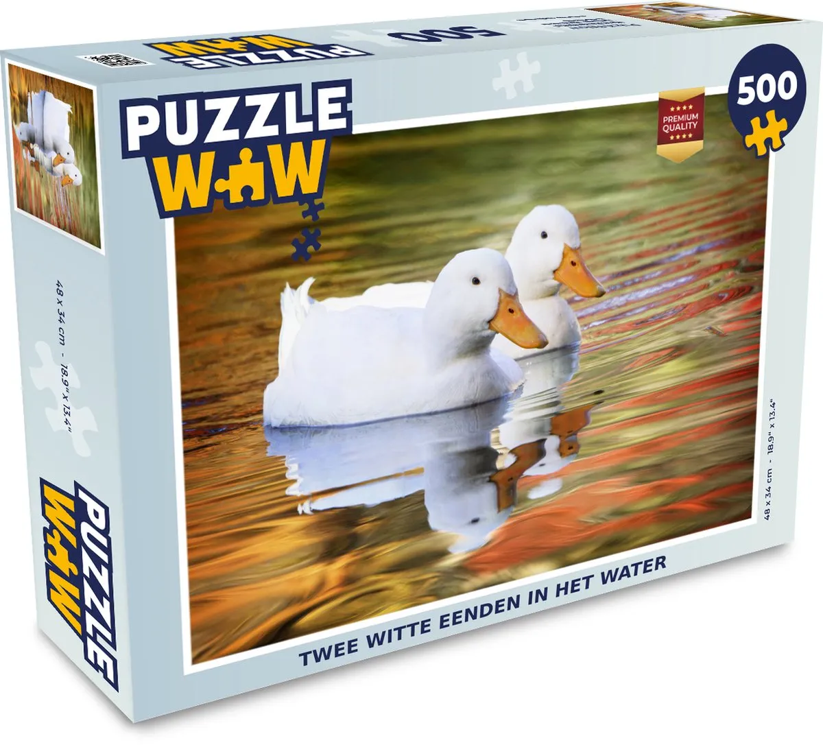 PuzzleWow Eenden Water Reflectie Legpuzzel 500 Stuks