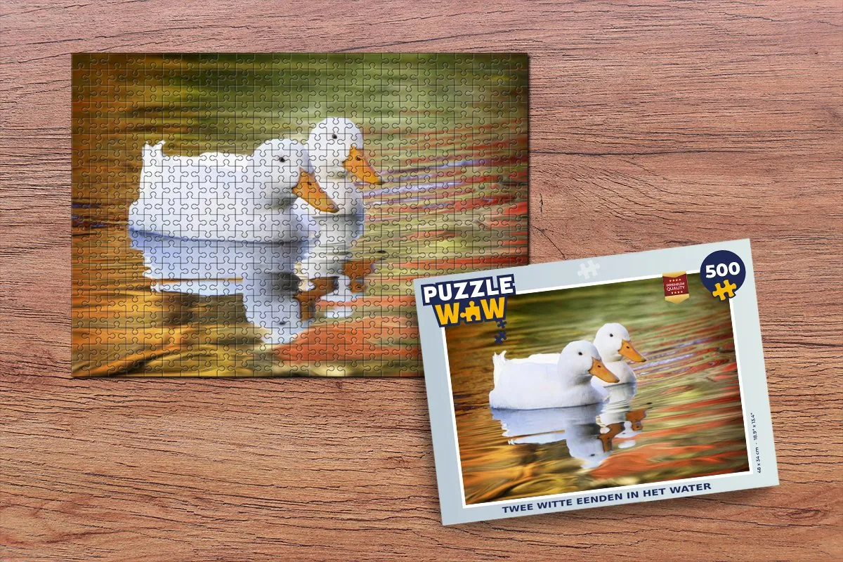PuzzleWow Eenden Water Reflectie Legpuzzel 500 Stuks - Multicolor