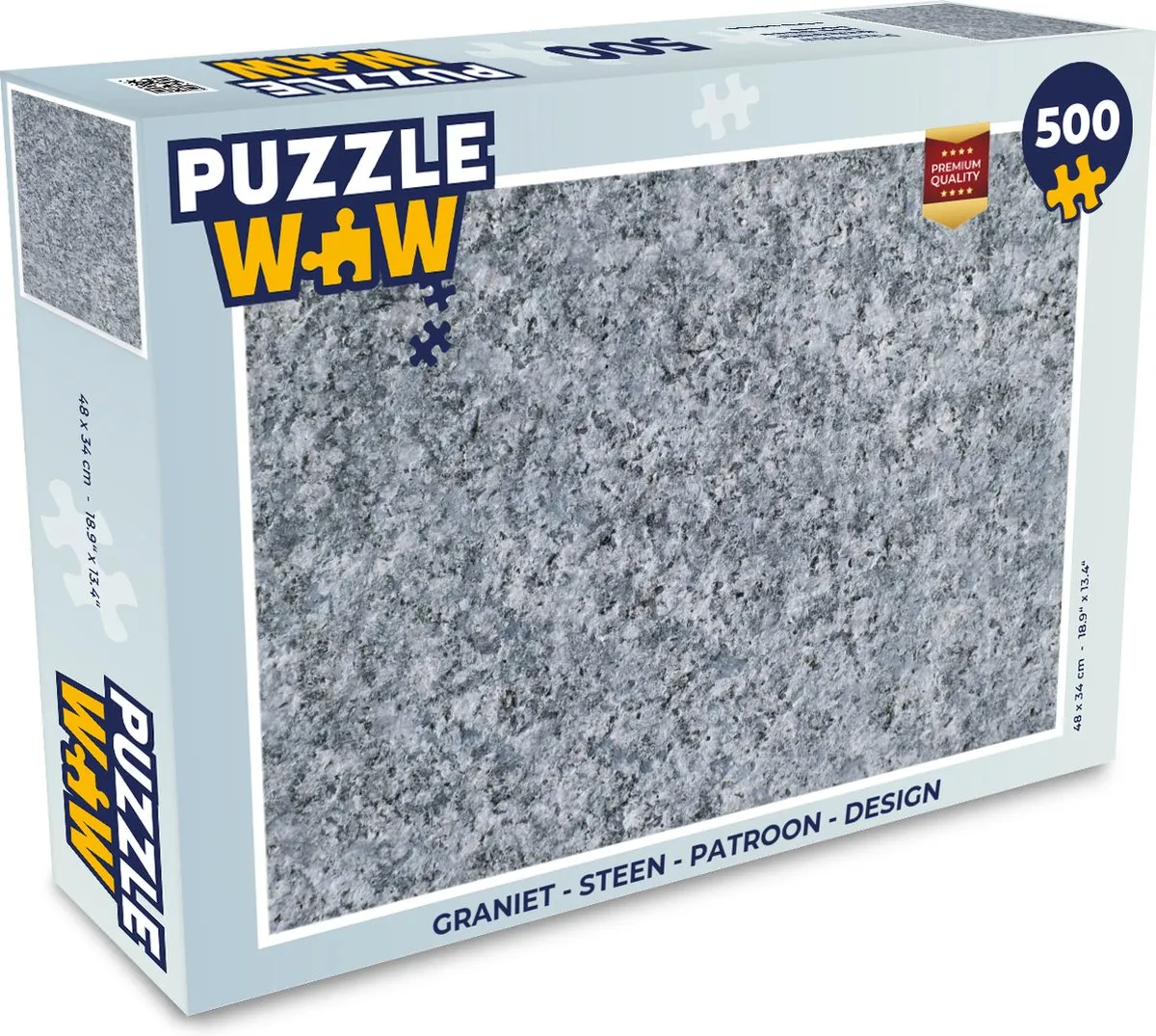 PuzzleWow Graniet Legpuzzel 500 Stuks - Multicolor
