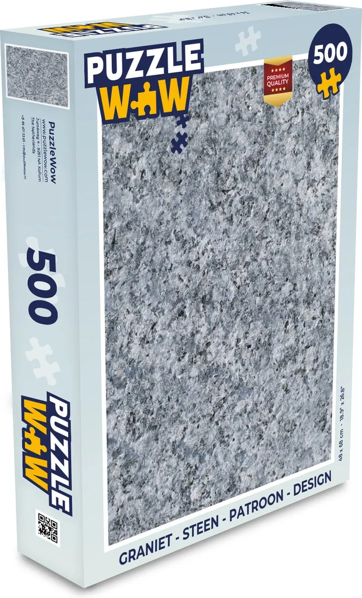 PuzzleWow Graniet Legpuzzel 500 Stuks - Multicolor