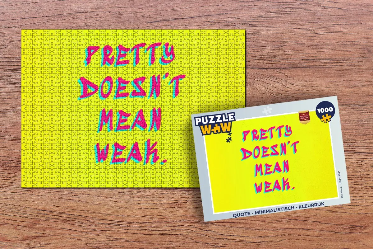 PuzzleWow Quote Legpuzzel 1000 Stuks - Minimalistisch & Kleurrijk