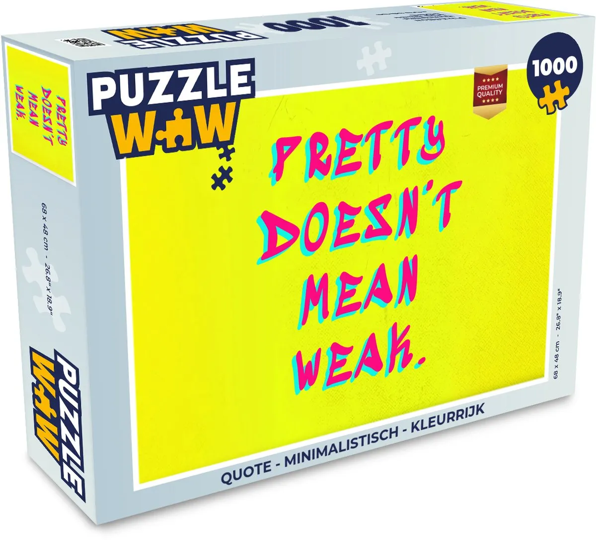 PuzzleWow Quote Legpuzzel 1000 Stuks - Minimalistisch & Kleurrijk
