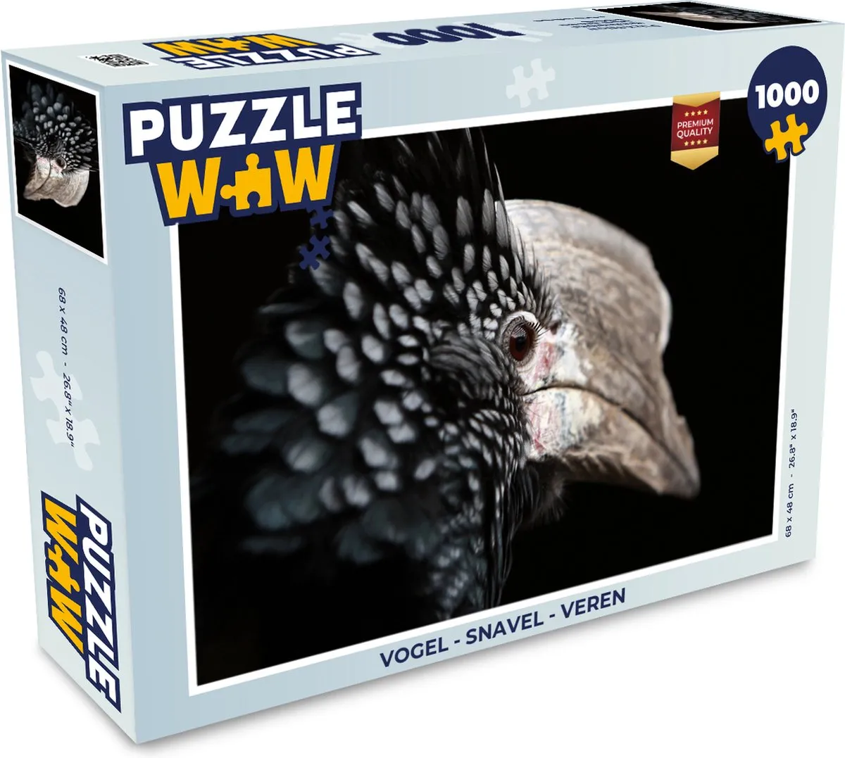 PuzzleWow Vogel - Snavel - Veren Legpuzzel 1000 Stuks - Multicolor