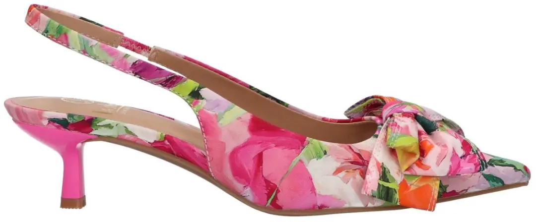 La Strada Slingback Flower Satijn