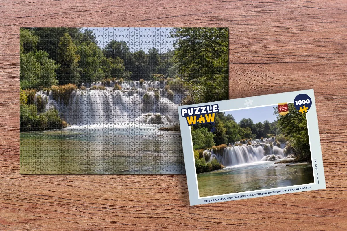 PuzzleWow Legpuzzel 1000 Stuks - De Skradinski Buk Krka Multicolor