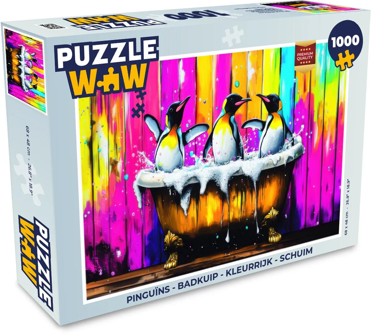 PuzzleWow Puzzel Pinguïns Badkuip