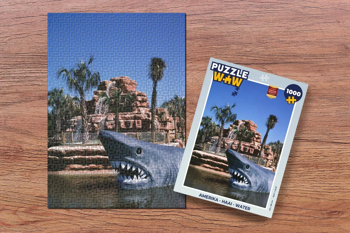 PuzzleWow Amerika Haai Water Legpuzzel 1000 Stuks - Multicolor
