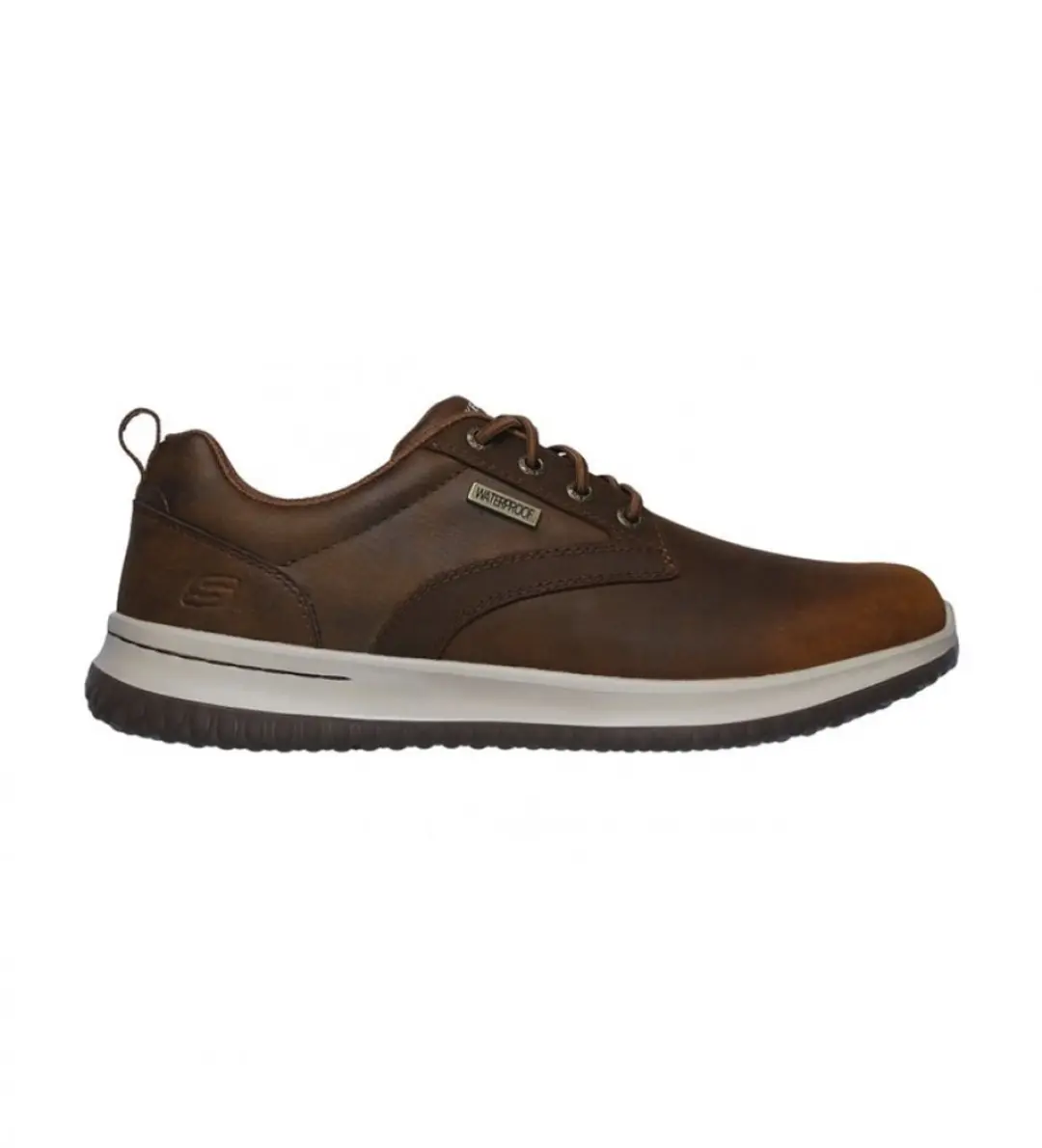 Skechers Delson Antigo bruin lederen sportschoenen