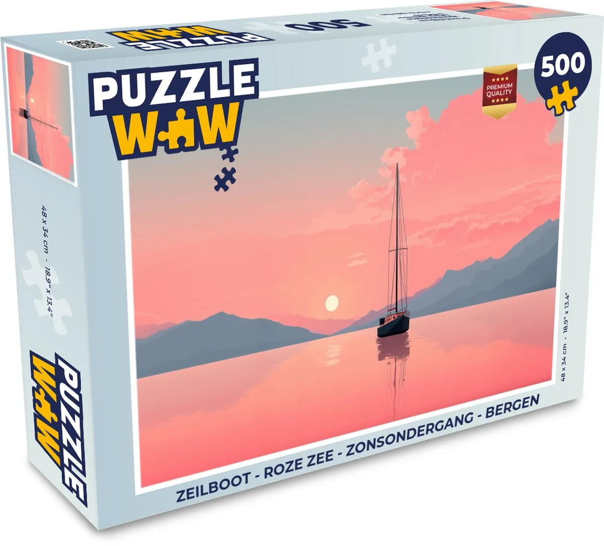 PuzzleWow Zeilboot Legpuzzel 500 Stuks