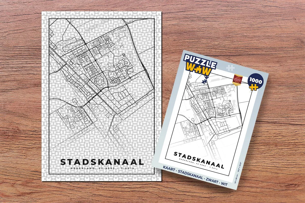 PuzzleWow Stadskanaal Legpuzzel 1000 Stuks - Multicolor