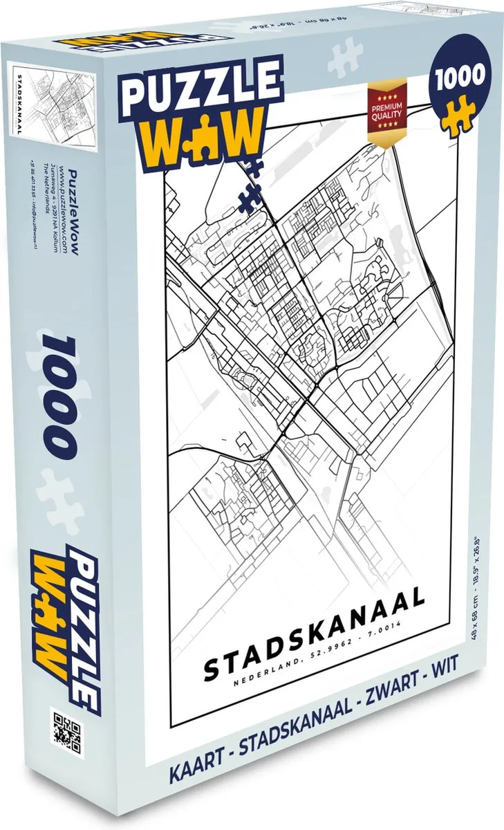 PuzzleWow Stadskanaal Legpuzzel 1000 Stuks