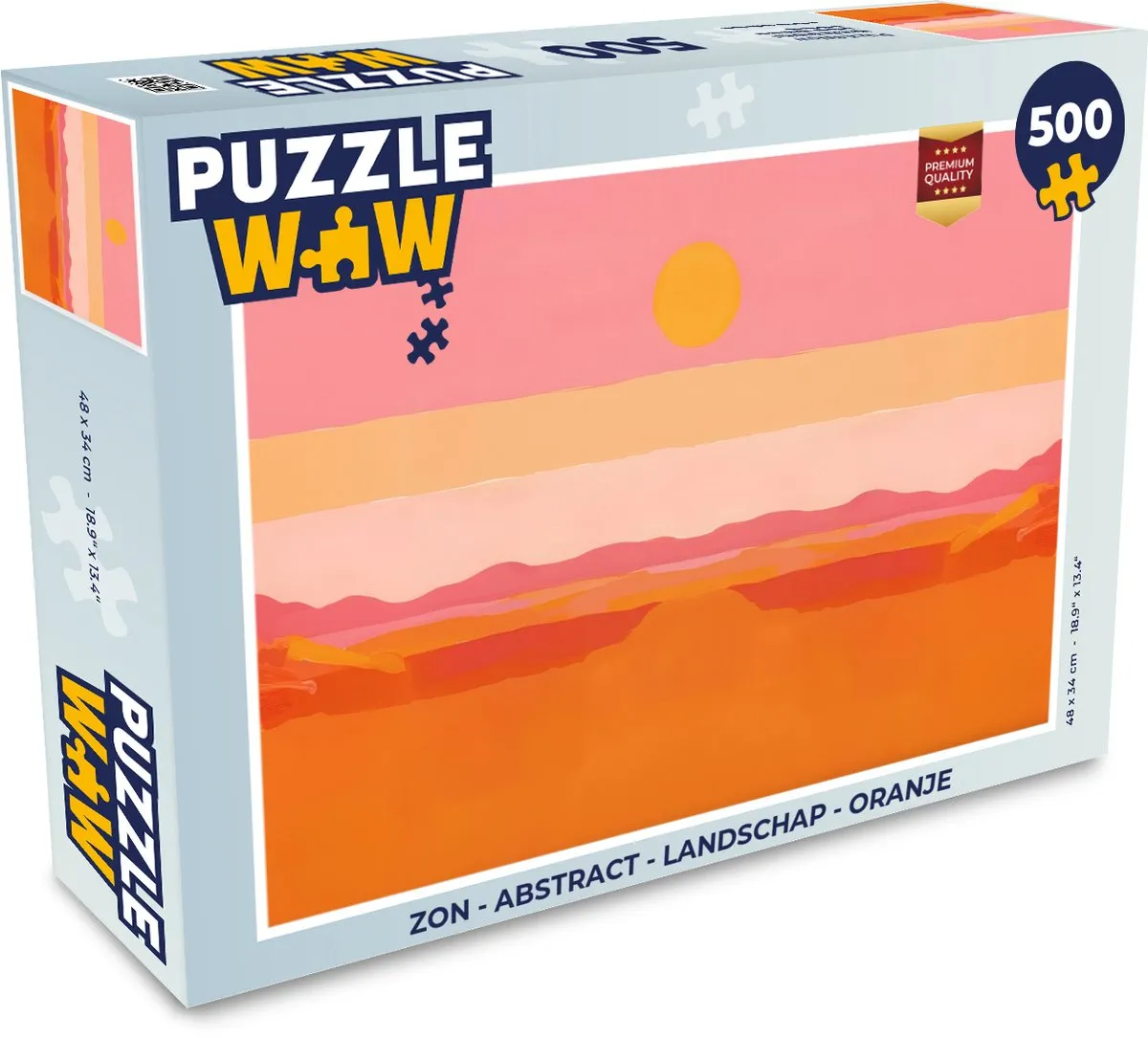 PuzzleWow Zon Abstract Landschap Legpuzzel 500 Stuks