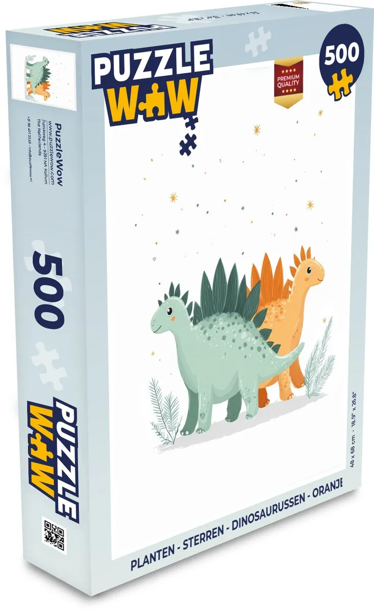 PuzzleWow Legpuzzel 500 Stuks - Planten Sterren Dinosaurussen