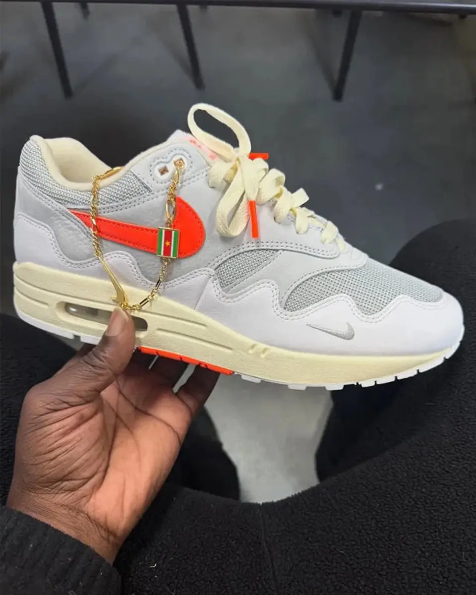 Nike Air Max 1 Patta Waves 'White Hyper Crimson' 42.5 - afbeelding 4 van 6