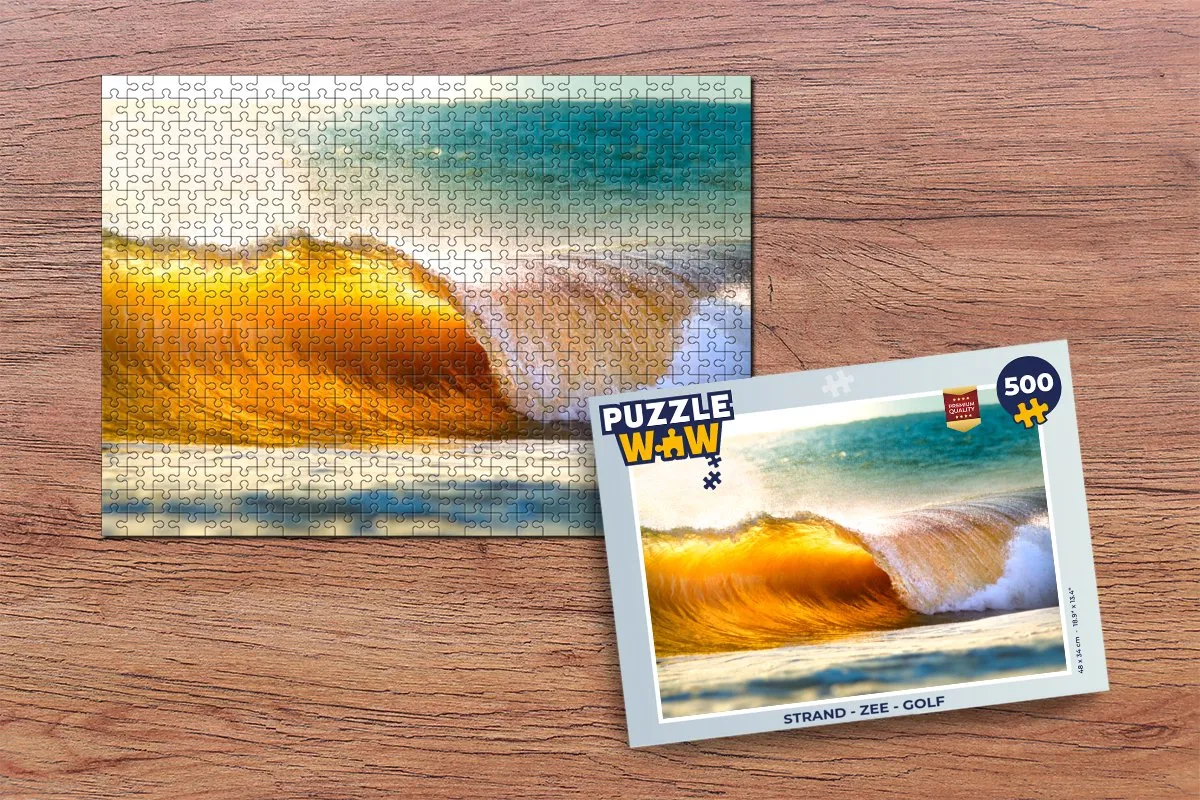 PuzzleWow Strand - Zee - Golf Legpuzzel 500 Stuks - Multicolor