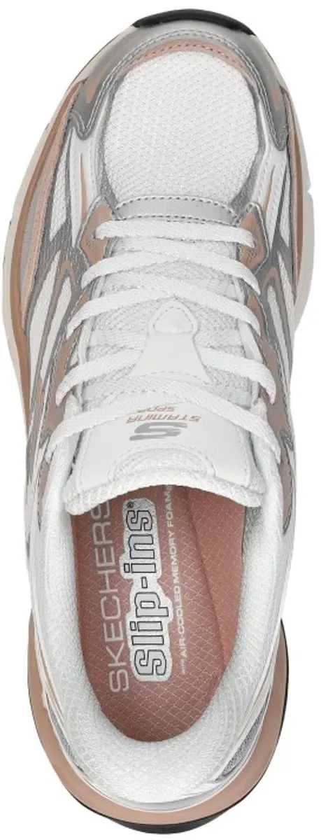 Skechers Stamina Sport Dames Instappers - Zilver/Wit/Roz - afbeelding 4 van 6