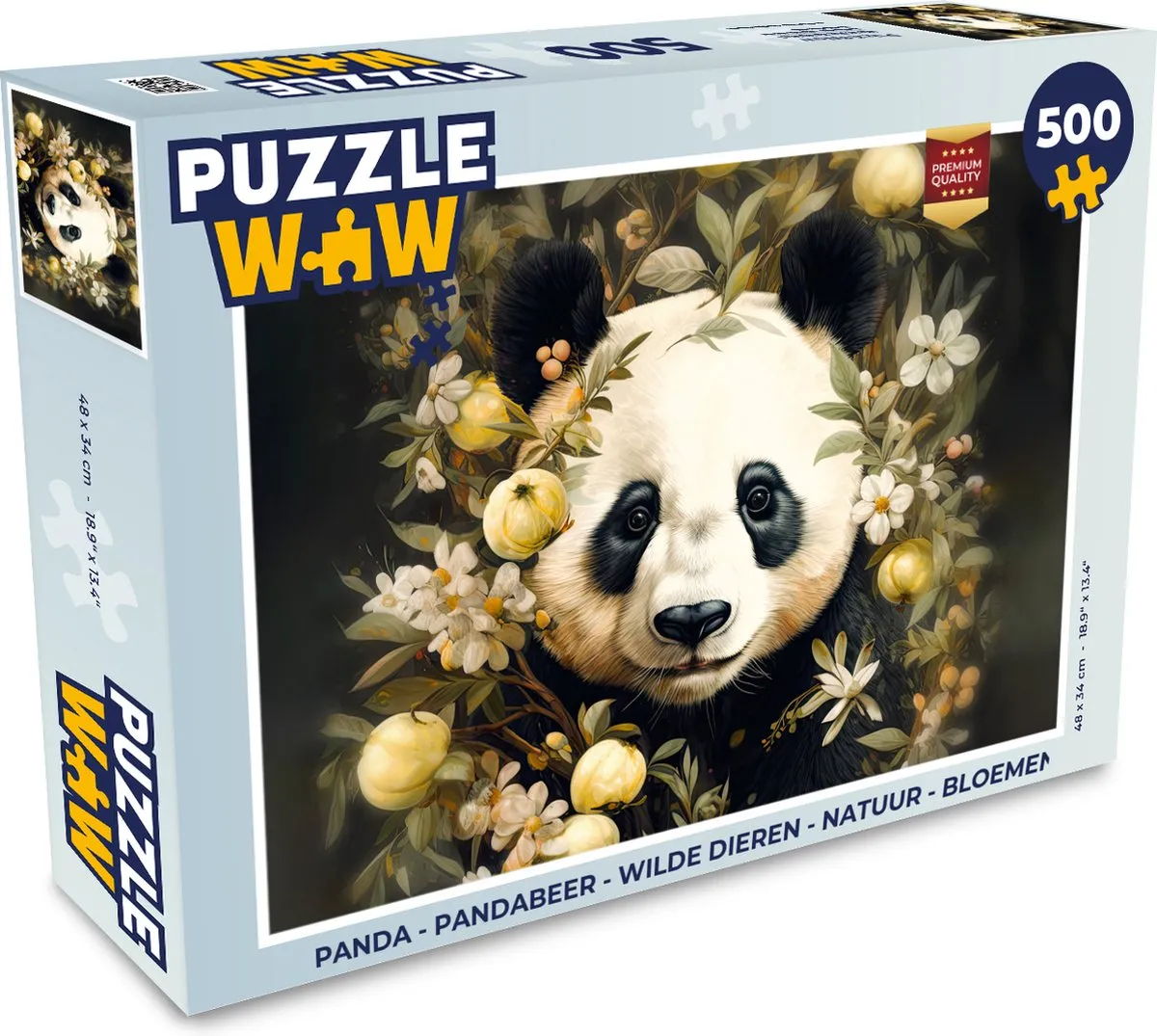PuzzleWow Puzzel Panda Legpuzzel 500 Stuks