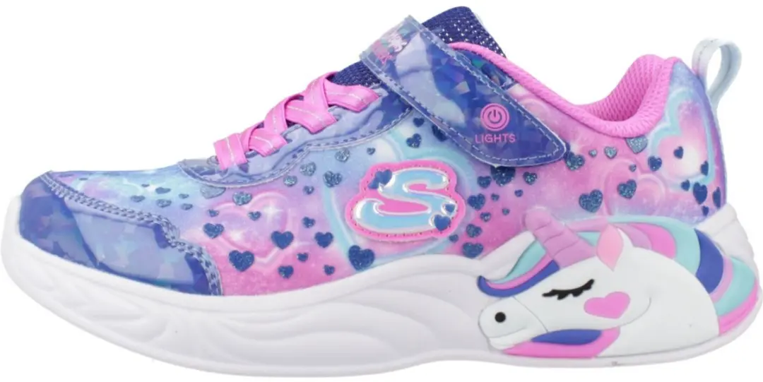 Skechers Unicorn Dreams 303063L Meisjestrainers - 35 - Zilver/Multikleur - afbeelding 2 van 6