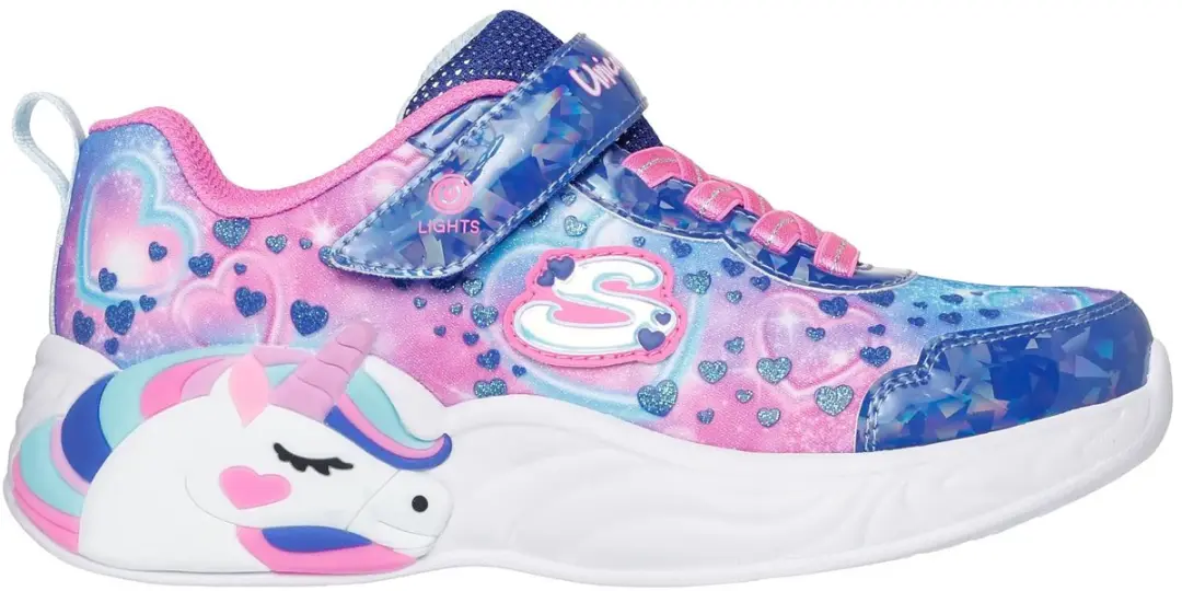 Skechers Unicorn Dreams 303063L Meisjestrainers - 35 - Zilver/Multikleur - afbeelding 3 van 6