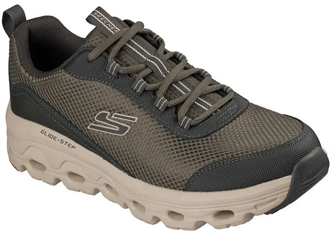 Skechers Heren Glide Step Sole Bart Clough Sneakers Olive