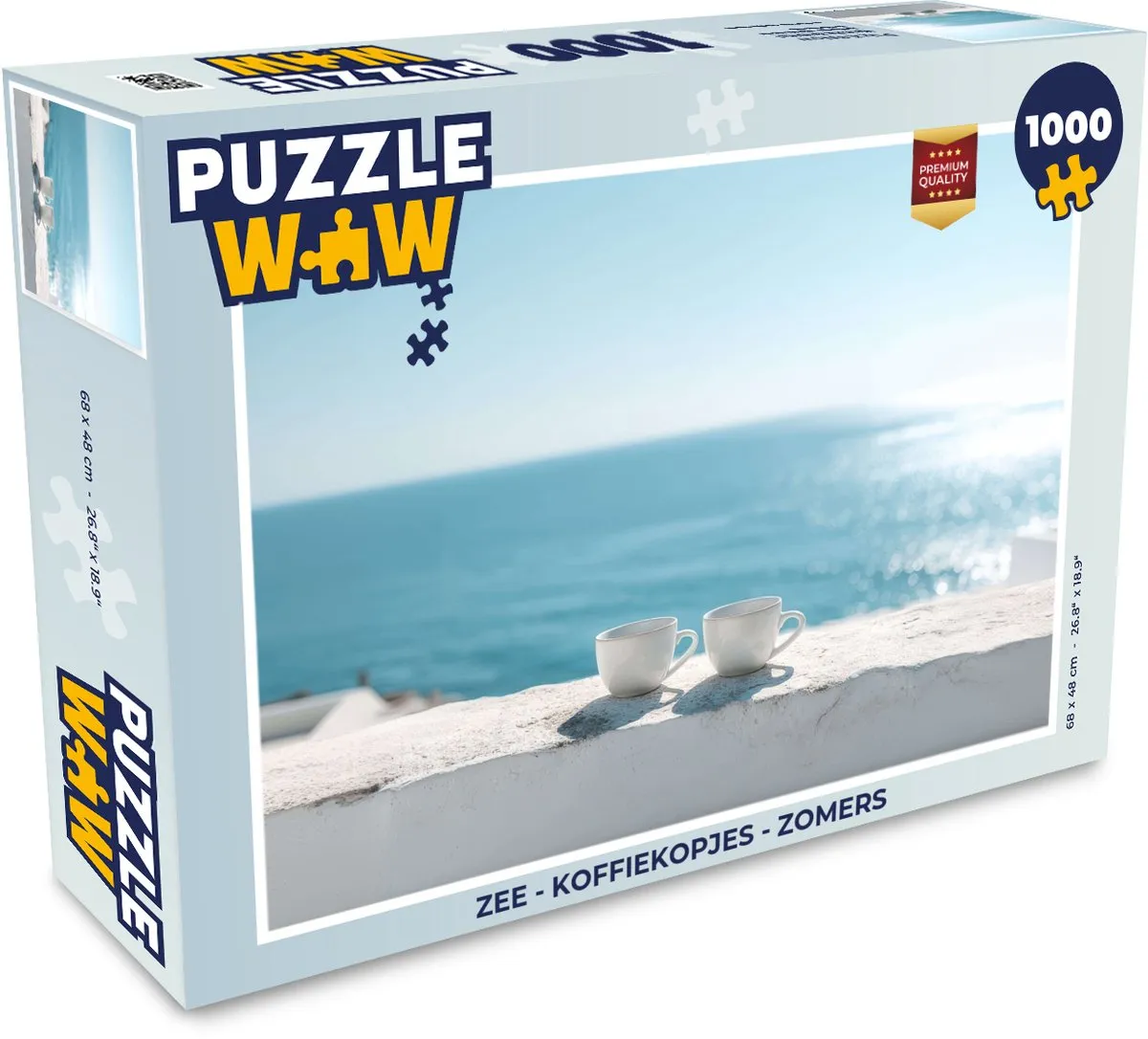 PuzzleWow Zee Koffiekopjes Puzzle - 1000 Stuks