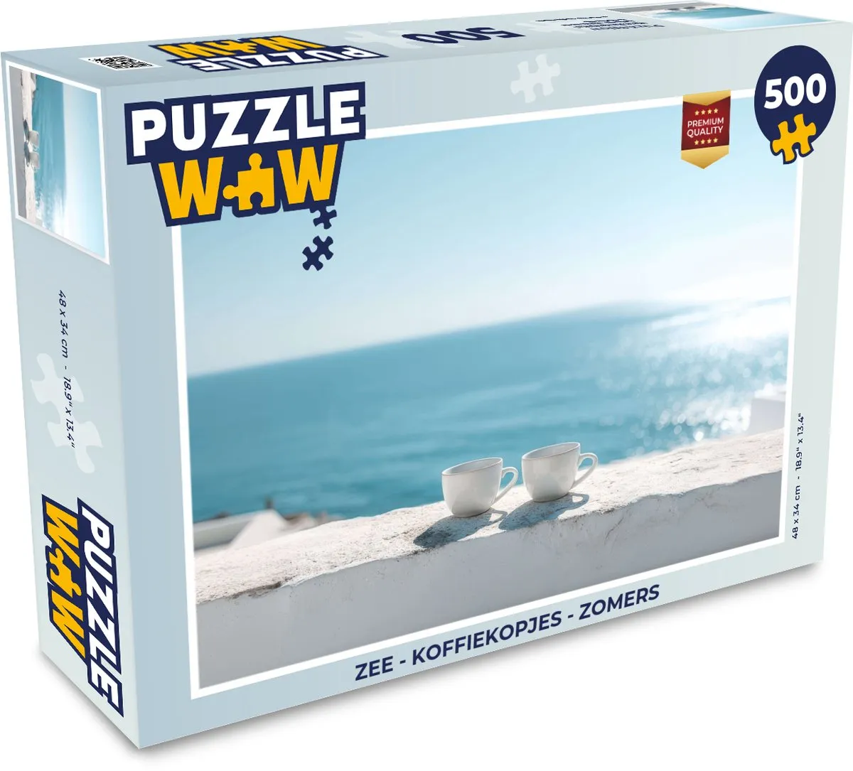 PuzzleWow Zee Koffiekopjes Puzzle - 1000 Stuks