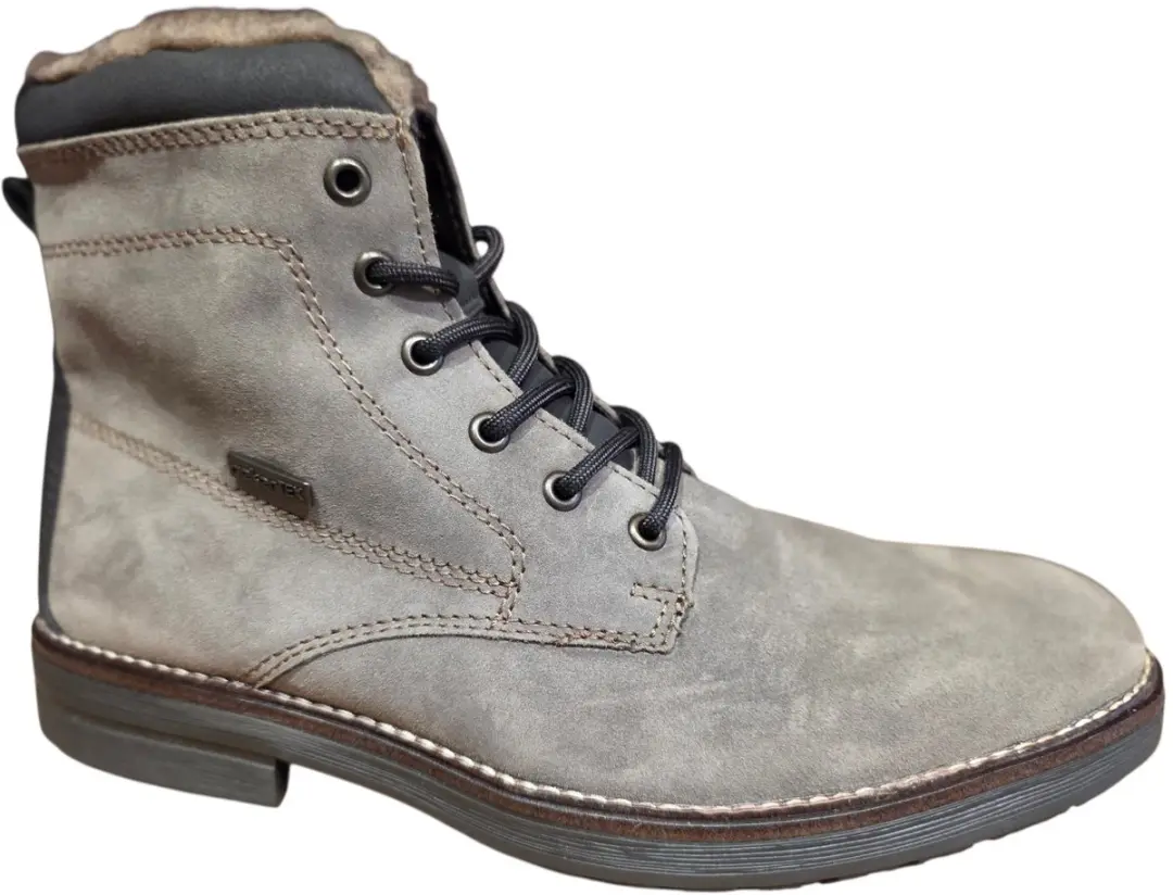 Rieker art 11001 00 heren suede veter/rits hoog zand/taupe maat 42