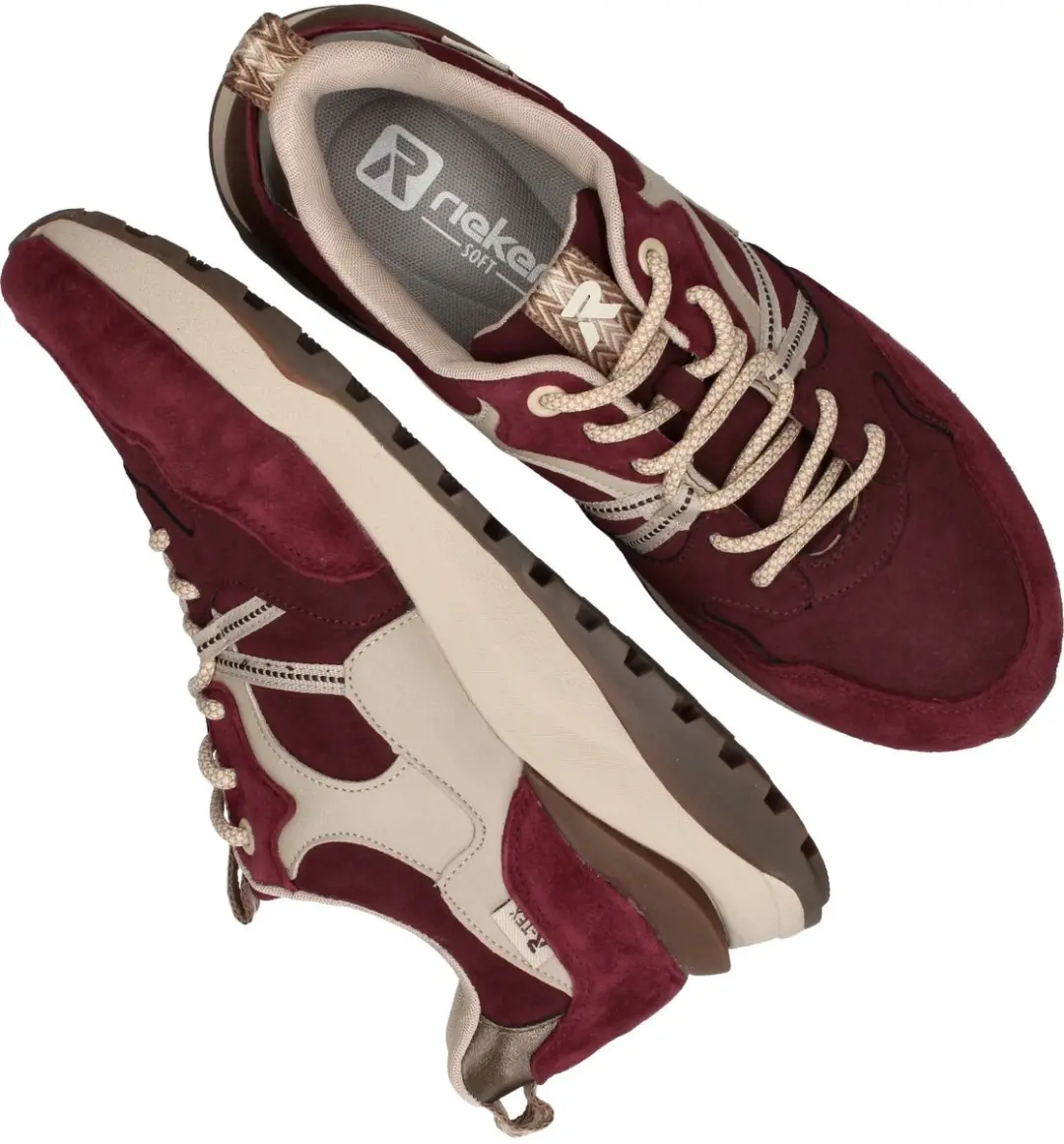 Rieker Sport Sneakers Laag - Dames - Rood - 37 - afbeelding 4 van 6