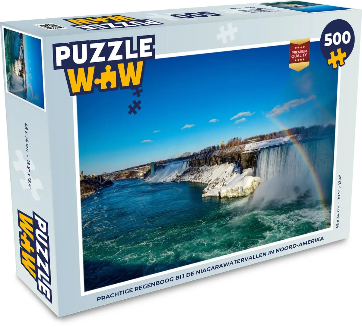 PuzzleWow Legpuzzel Niagarawatervallen 500 Stuks