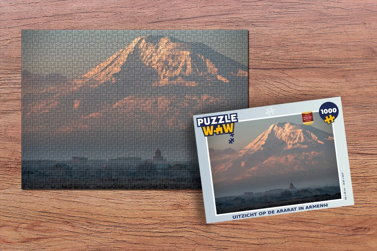 PuzzleWow Legpuzzel Uitzicht op de Ararat Armenië 1000 Stuks - Multicolor