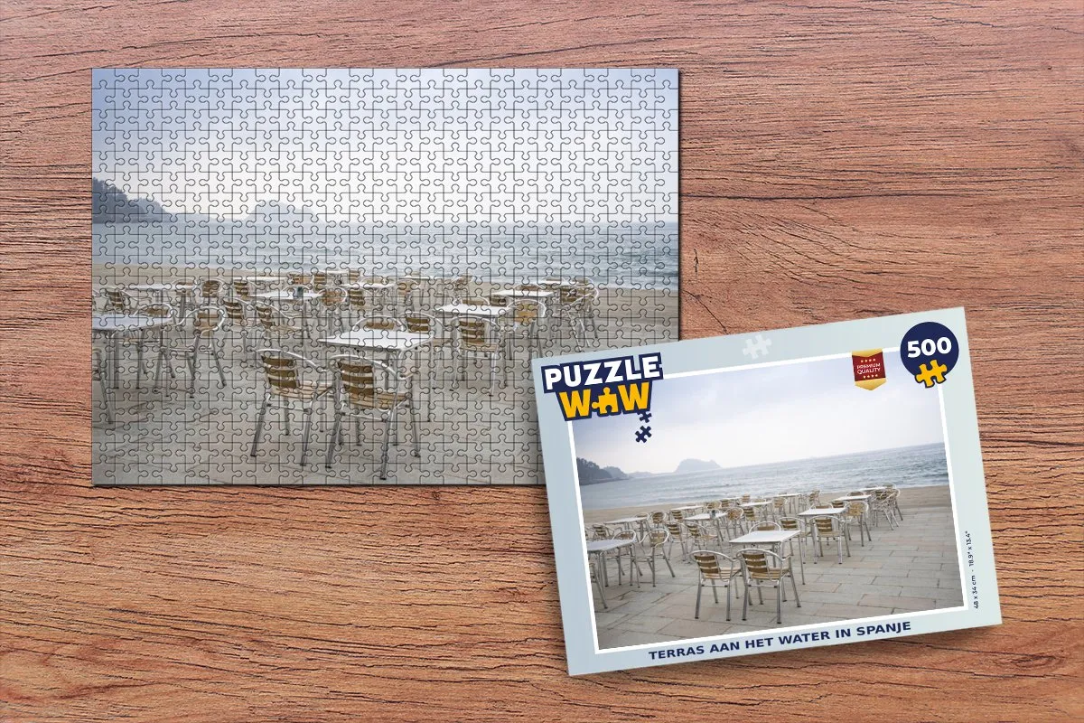 PuzzleWow Legpuzzel Terras aan het water in Spanje 500 Stuks