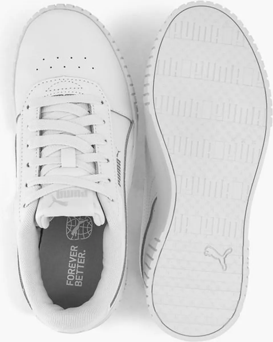 PUMA Carina 2.0 Dames Sneakers - Wit/Zilver - afbeelding 4 van 6