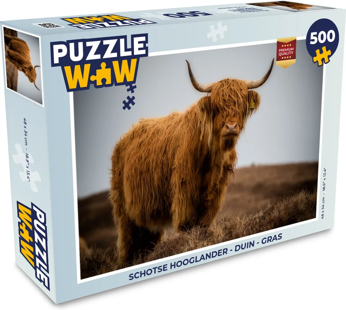PuzzleWow Schotse Hooglander Legpuzzel 500 Stuks