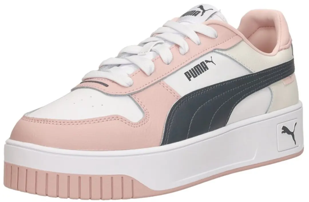 PUMA Carina Street Dames Sneakers - PUMA White-Strong Gray-Rose Quartz - afbeelding 4 van 6