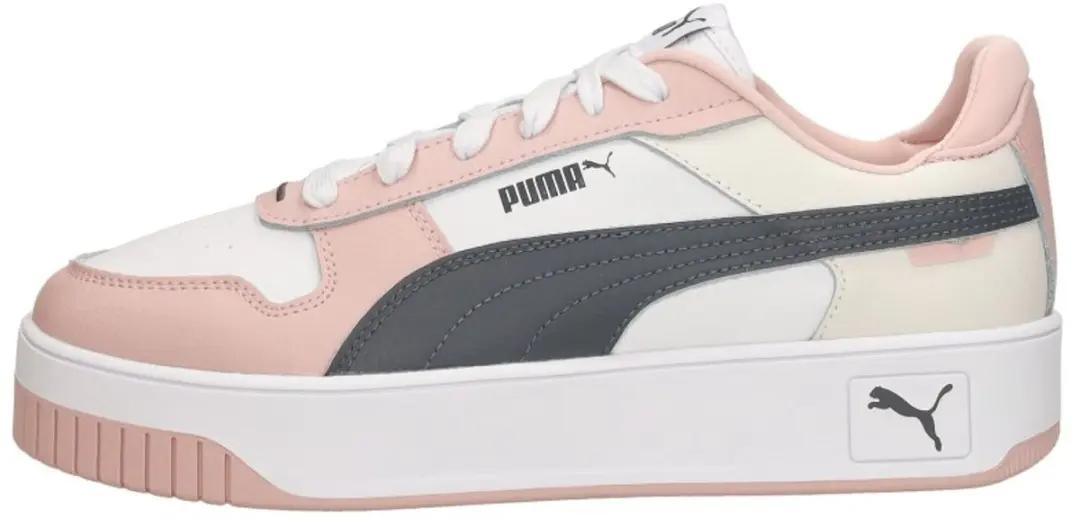 PUMA Carina Street Dames Sneakers - PUMA White-Strong Gray-Rose Quartz - afbeelding 2 van 6