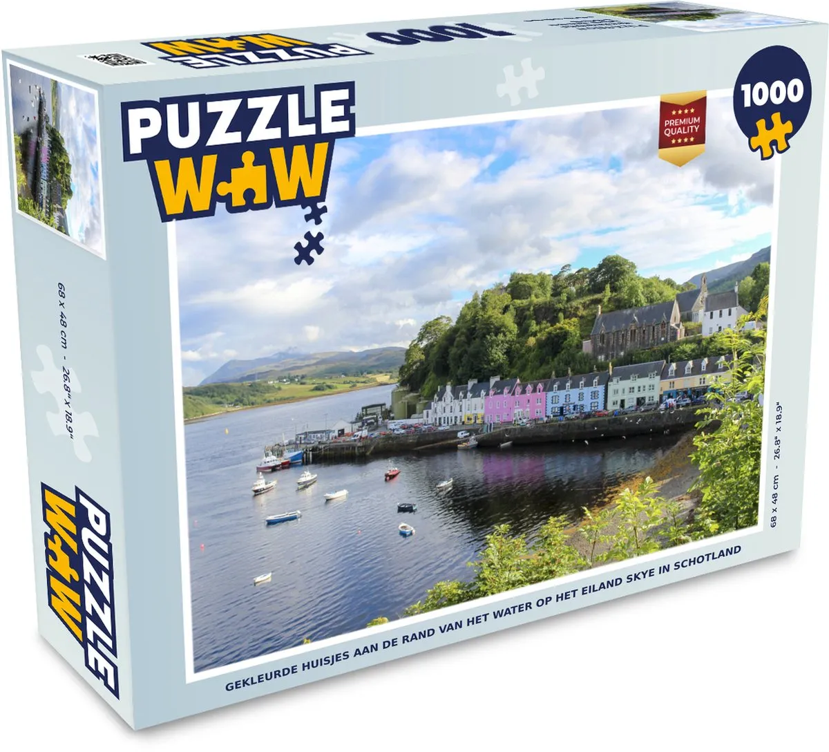 PuzzleWow Legpuzzel Skye Eiland Huisjes 1000 Stuks