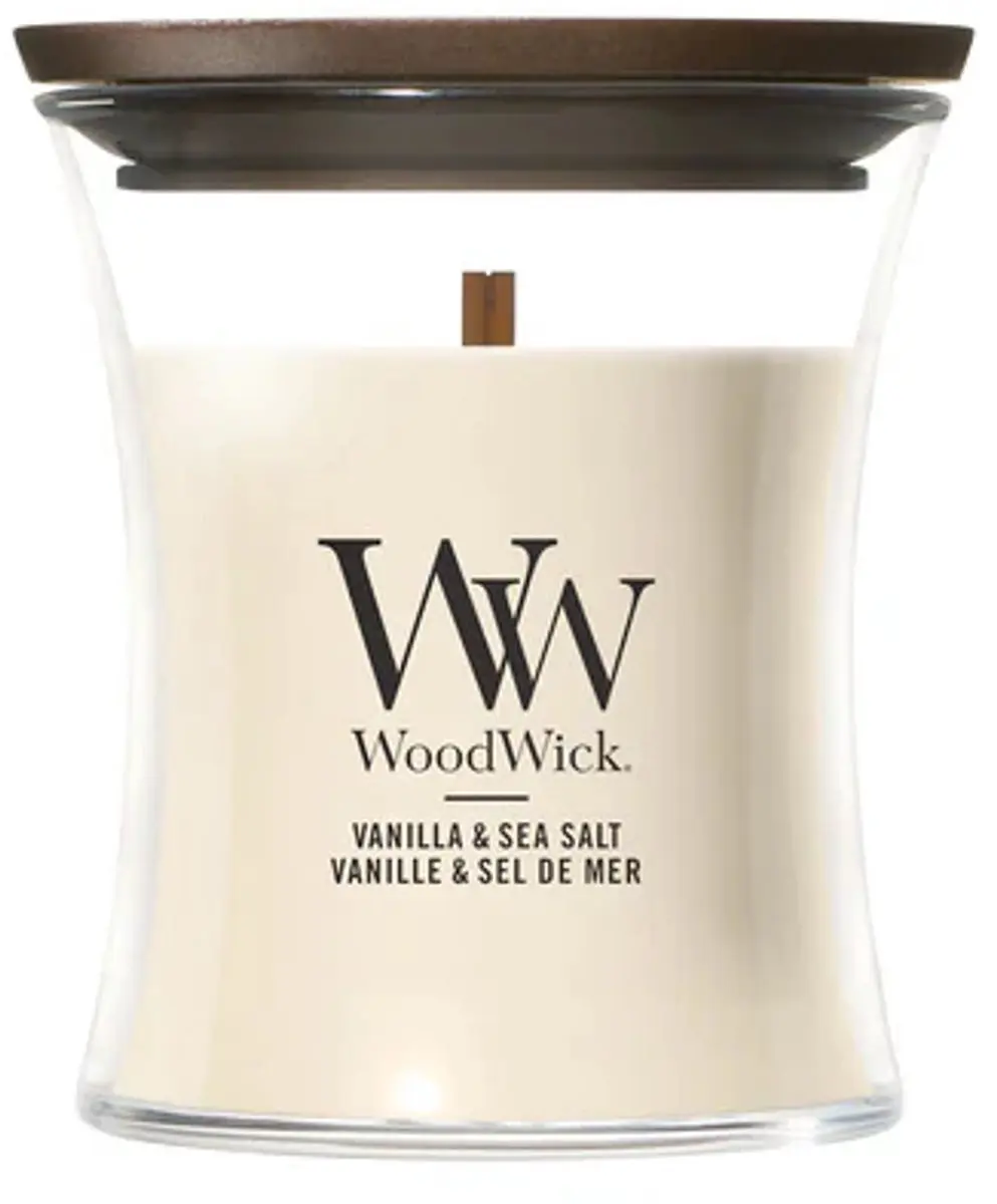 Woodwick Mini Geurkaars Vanilla & Sea Salt