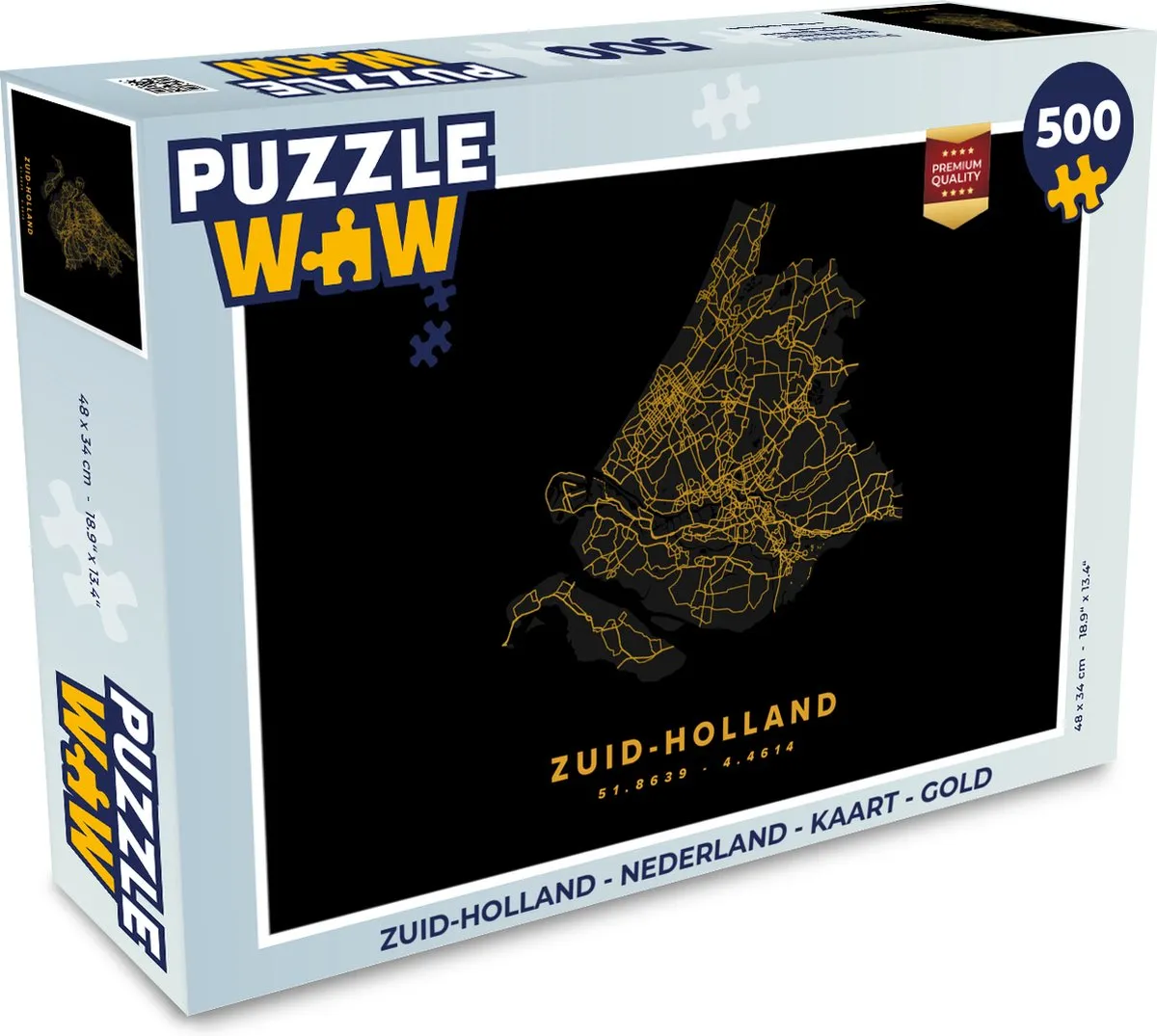 PuzzleWow Zuid-Holland Legpuzzel 500 Stuks - Multicolor