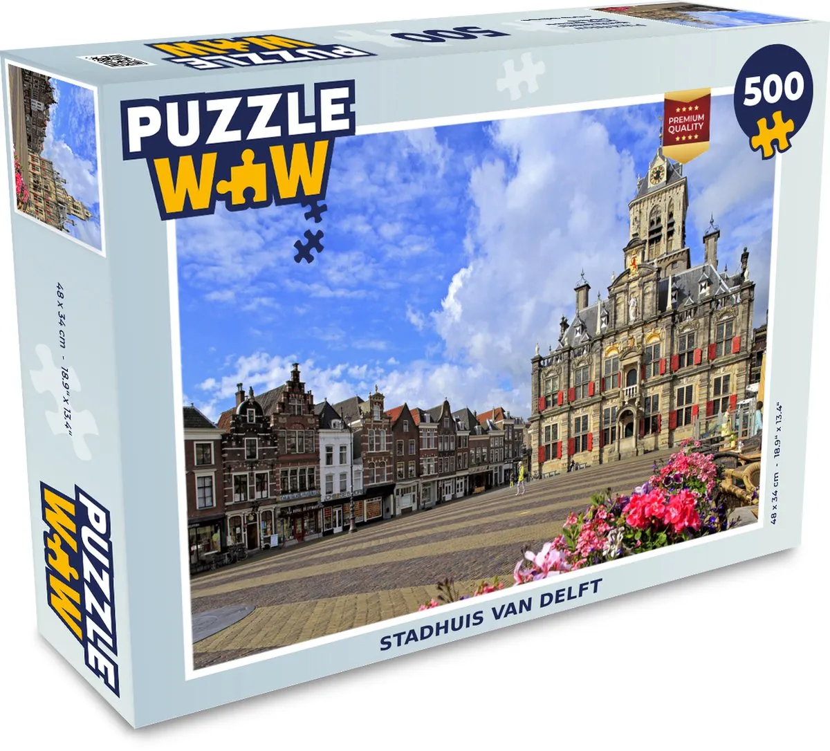 PuzzleWow Delft Centrum Legpuzzel 500 Stuks