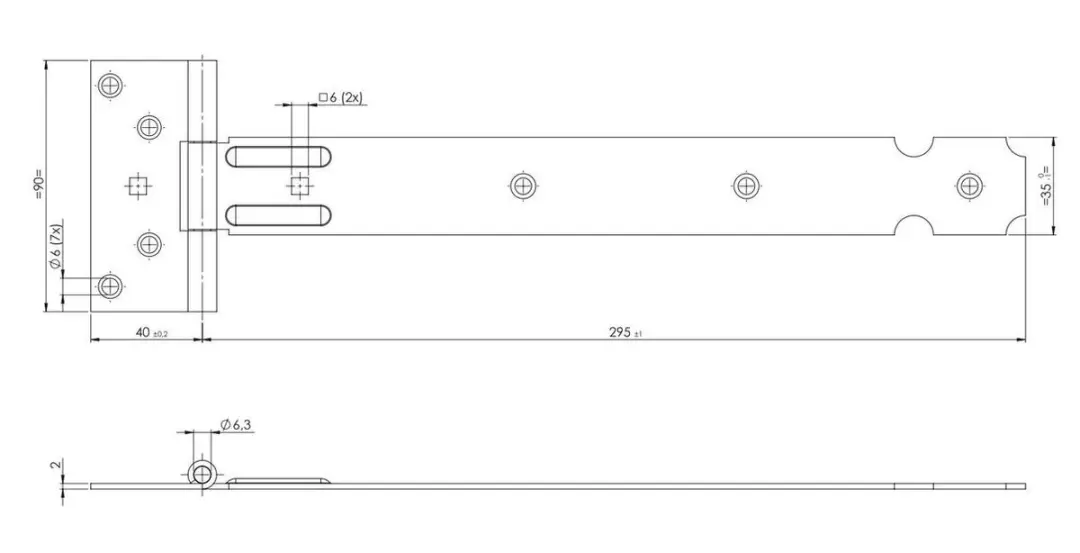 GB Heng Kruislicht 300mm - Zwart - Staal - afbeelding 4 van 6