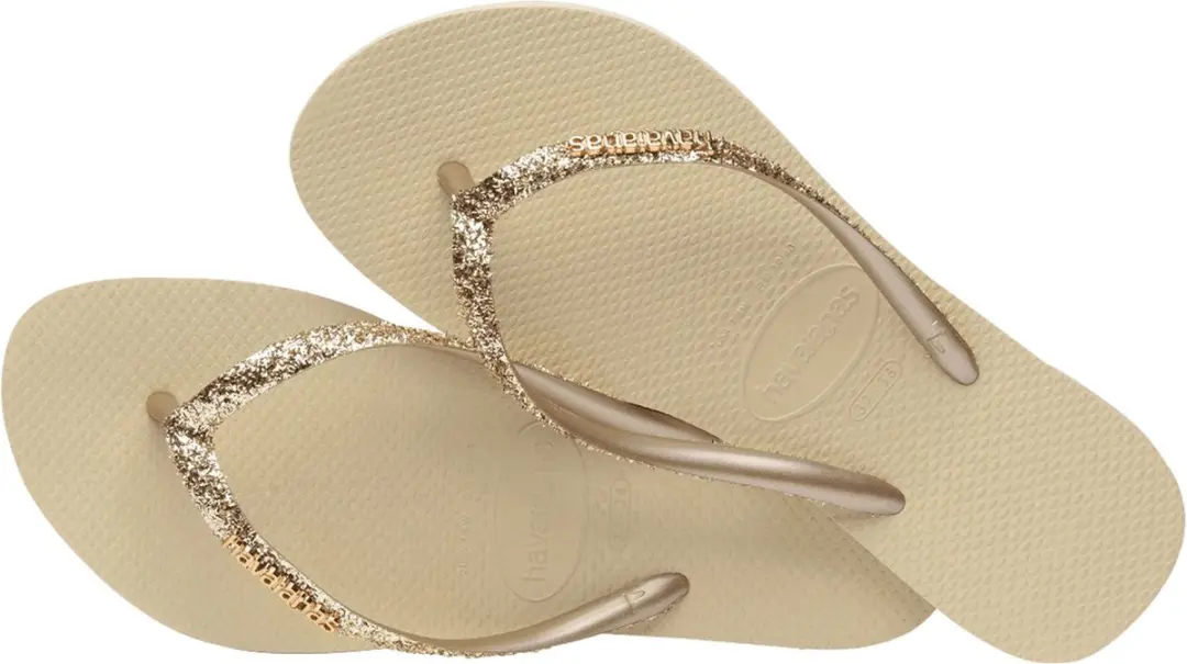 Havaianas Slim Glitter II Teenslippers - Zand - Maat 41/42