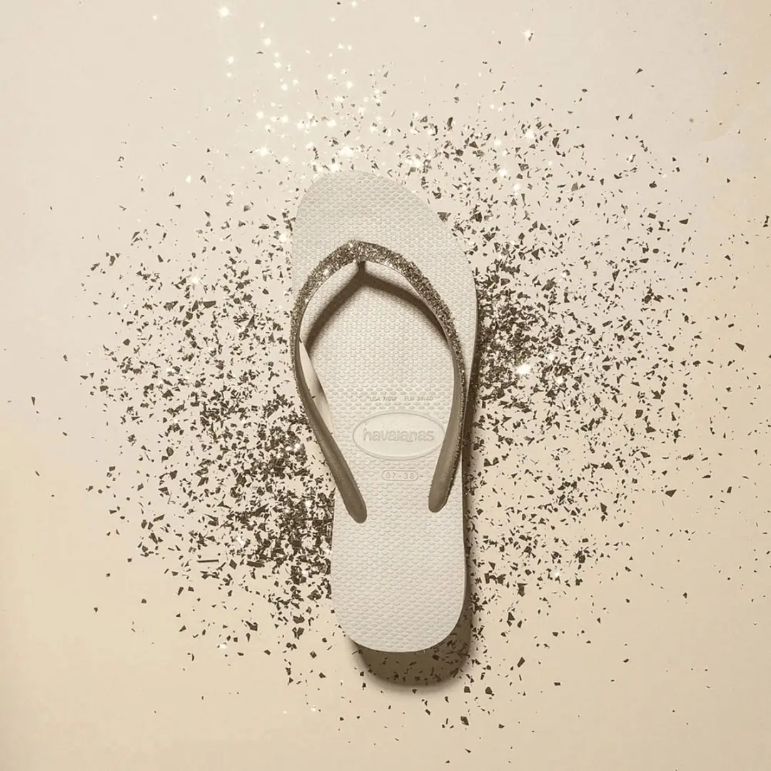 Havaianas Slim Glitter II Teenslippers - Zand - Maat 41/42