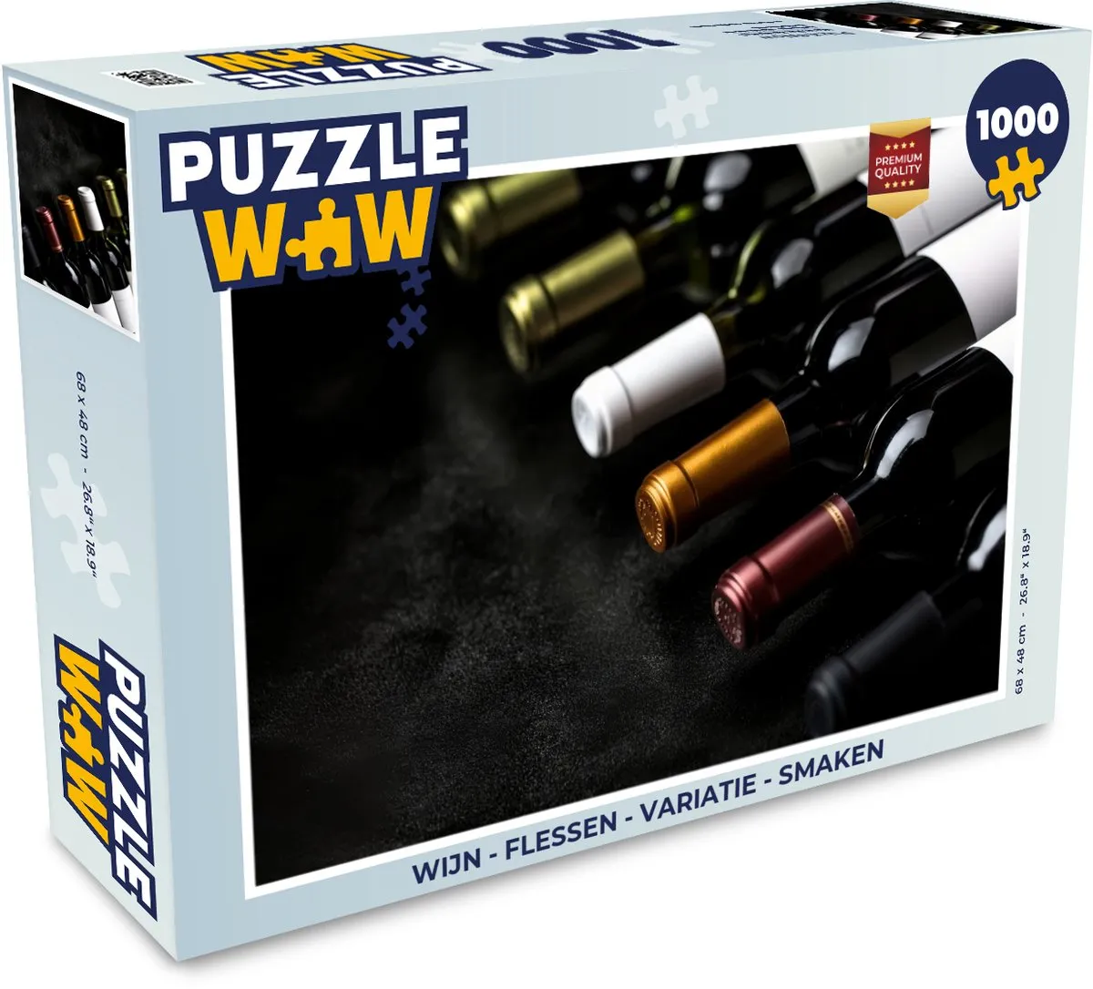PuzzleWow Wijn Legpuzzel 1000 Stuks - Flessen