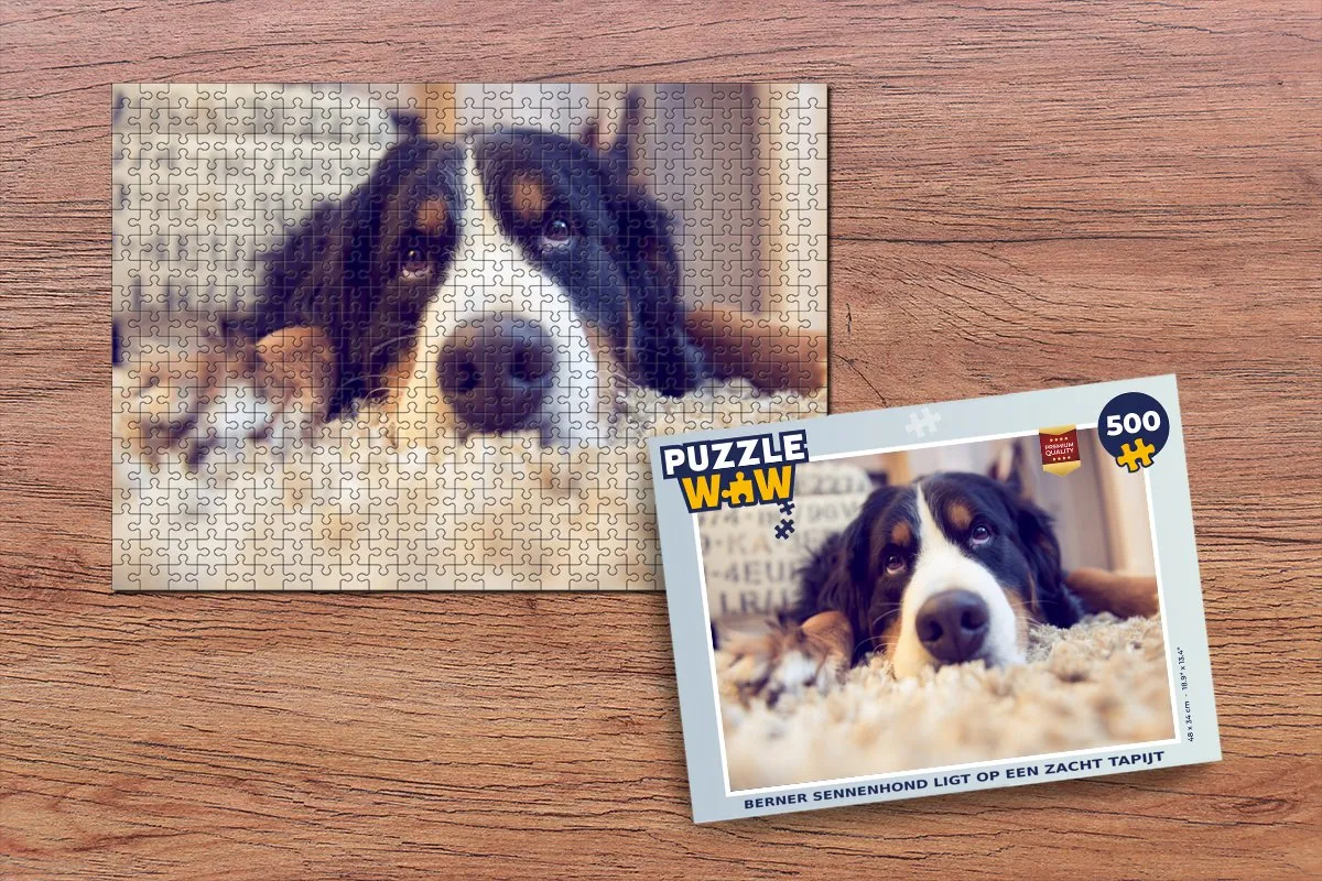 PuzzleWow Berner Sennenhond Legpuzzel 500 Stuks - Multicolor