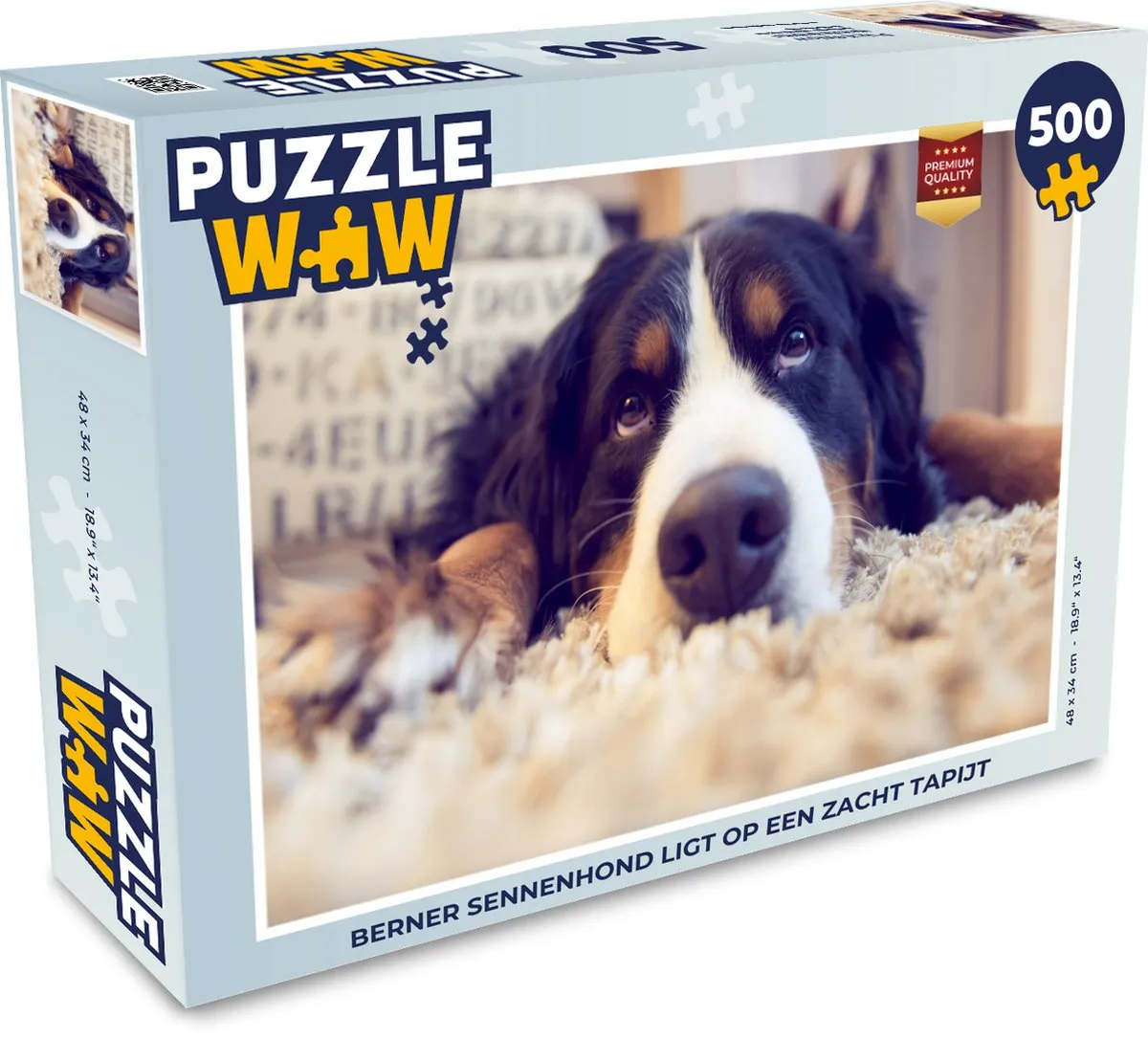 PuzzleWow Berner Sennenhond Legpuzzel 500 Stuks