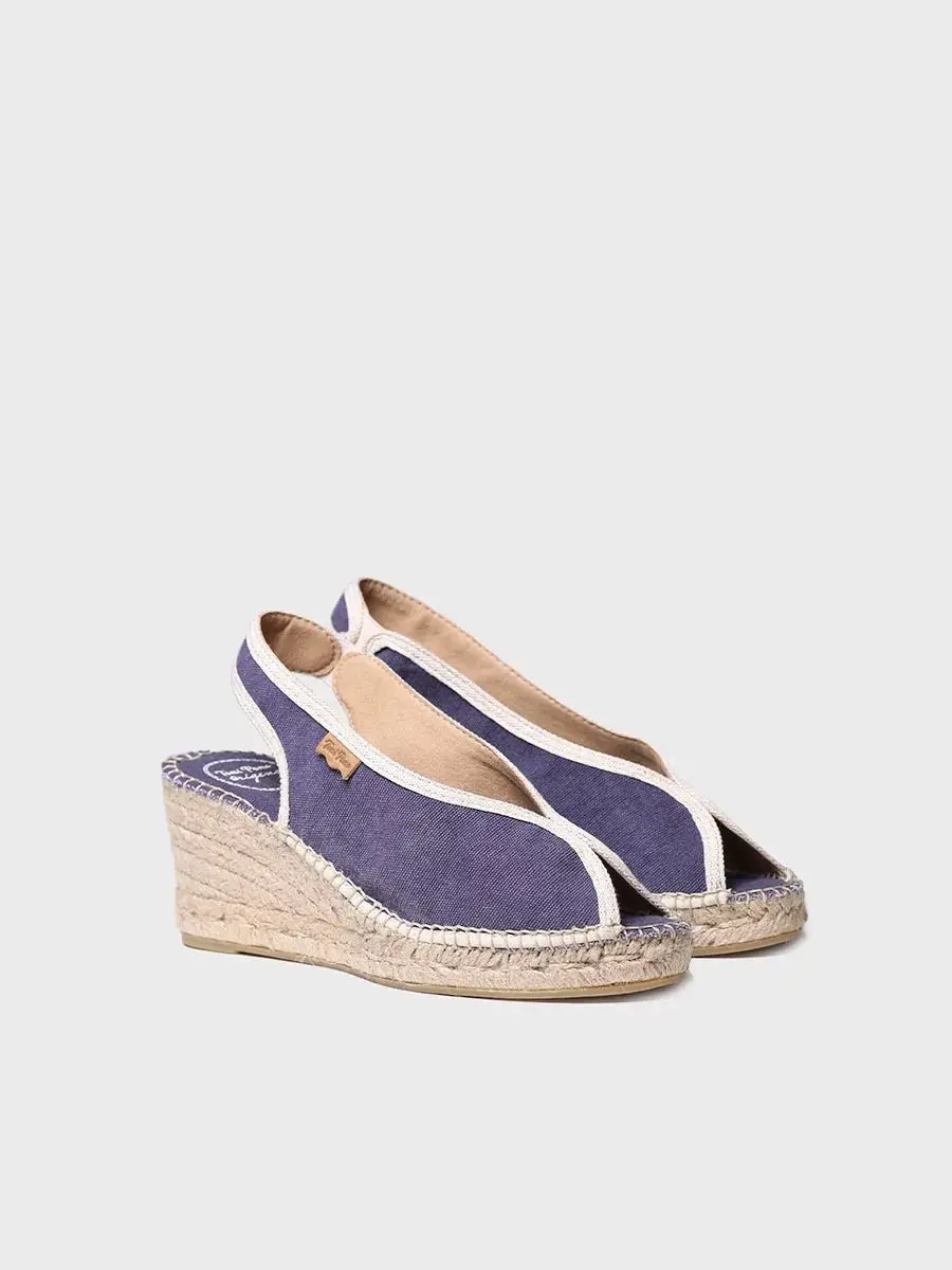 Veganistische espadrille zonder achterkant